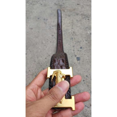 Thắt lưng cá sấu bản LIỀN 4cm H53N