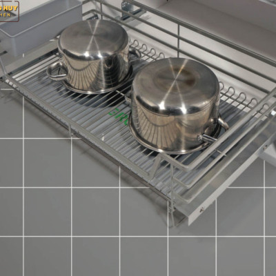 Giá xoong nồi tủ dưới inox sơn Nano bảo hành 10 năm không han gỉ thương hiệu Grob