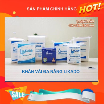 Com bo 4 bịch khăn vải đa năng LIKADO 300g gấp tư  kích thước 14 *20cm (khoảng 270 tờ)