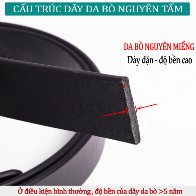 Combo ví thắt lưng nam CB103 Bụi Leather – da bò thật 100%, bảo hành 12 tháng