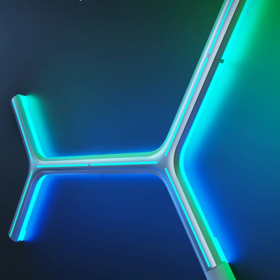 Đèn LED thanh lắp ghép gắn tường Govee Glide RGBIC Y Lights H6065 | Thiết kế kim loại sang trọng, Hiệu ứng ánh sáng động