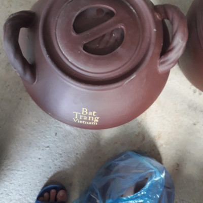 Chum sành sứ Bát Tràng 2 quai 2 nắp nhiều dung tích 20 30 40 50 lít