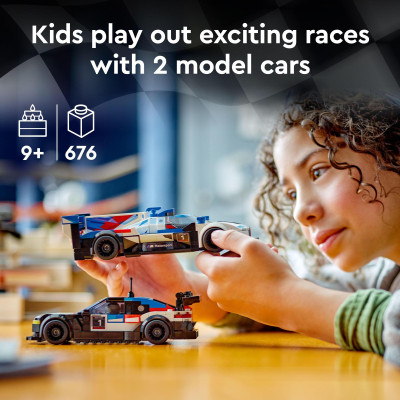 LEGO SPEED CHAMPIONS 76922 Đồ chơi lắp ráp Siêu xe BMW M4 GT3 & BMW M Hybrid V8 (676 Chi Tiết)