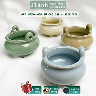 Bát Hương Bát Nhang Trầm Hương Bằng Sứ Cao Cấp Size Vừa Nhiều Màu Sắc Phong Thủy Trang Trí Bàn Thờ Dâng Hương Thờ Cúng Tôn Giáo