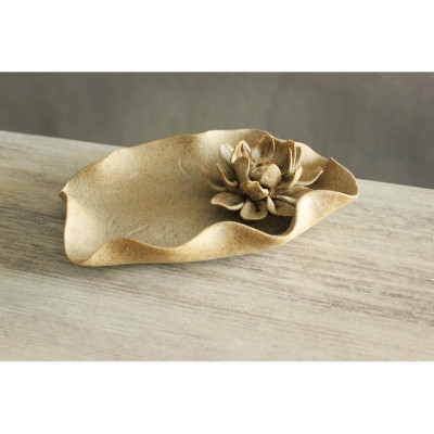 Đĩa đốt trầm đắp sen nổi DDT44