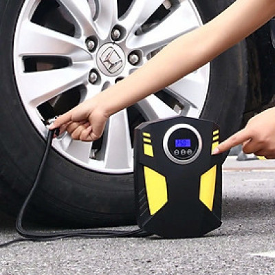 Bơm Lốp Ô Tô, Xe Máy Tự Ngắt Thông Minh – Đồng Hồ Áp Suất Số, Bơm Cực Nhanh, Chất Lượng Cao Cấp