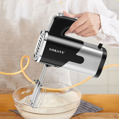 Máy Đánh Trứng Sokany SK-6621 Công Suất 800W, 5 Cấp Độ - Tặng 4 Que Đánh Trứng, Làm Bánh Inox 304 - HÀNG CHÍNH HÃNG - DELIYA