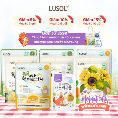 COMBO Bánh ăn dặm và nước ép lê ễ hoa chuông đen cho bé từ 6 tháng tuổi - ALADDINVINA