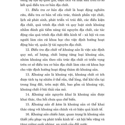 Luật Địa chất và kháng sản năm 2024