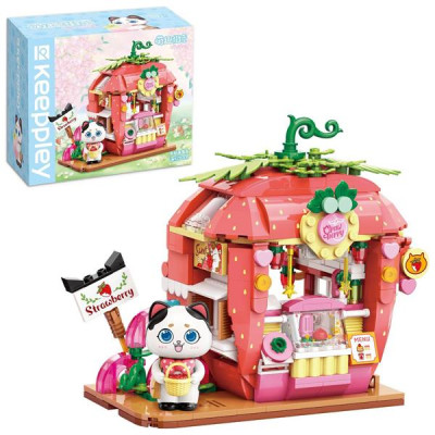 Đồ Chơi Lắp Ráp Lovely Street Tuxedo Cat Strawberry House - Keepplay K28008 (350 Mảnh Ghép)