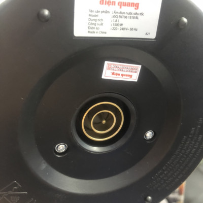 Ấm đun nước siêu tốc Điện Quang ĐQ EKT06 1518 BL (1500W, 1.8L, inox 201, nhựa PP màu đen) - Hàng chính hãng