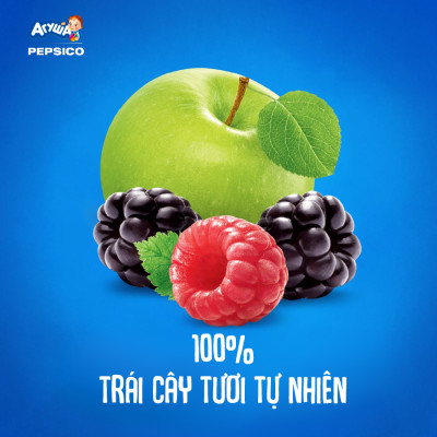 Trái cây nghiền vị táo, mâm xôi đen và mâm xôi đỏ Agusha 90g dành cho bé từ 6 tháng trở lên