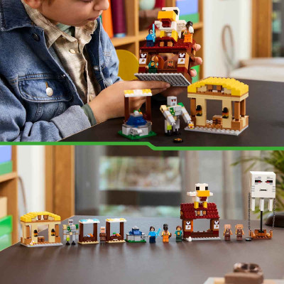 Bộ Lắp Ráp Cuộc Tấn Công Làng Bằng Khinh Khí Cầu Của Ghast LEGO MINECRAFT 21273 (555 chi tiết)