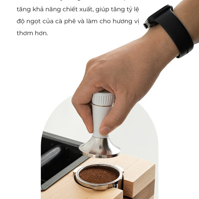 Tamper nén cà phê 2 trong 1 có kim khuấy đảo cà phê 58.3mm CAFE DE KONA