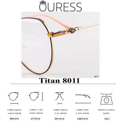 GỌNG KÍNH TITAN MMR (Titanium Memory) CHẤT LIỆU CAO CẤP SIÊU NHẸ SIÊU BỀN – 8011