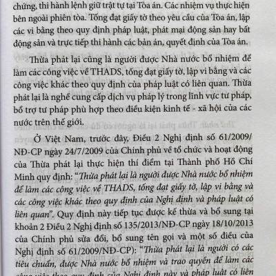 Nghề Thừa Phát Lại Tại Việt Nam - Một Số Vấn Đề Pháp Lý Và Thực Tiễn 