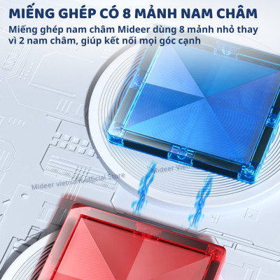 Đồ chơi nam châm xếp hình lắp ráp đường ống Mideer Colorful Magnetic Tiles–Marble Run