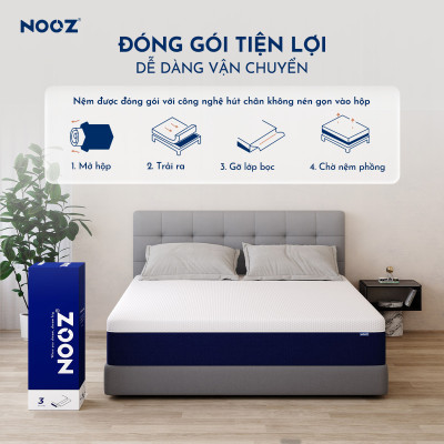 Nệm Foam Comfy NOOZ Home Goods Mattress Tiêu Chuẩn CertiPUR-US Ruột Đệm Cao Su Non Hỗ Trợ Nâng Đỡ Vỏ Đệm Tencel
