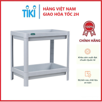Kệ chữ nhật để đồ đa năng Osaka HOKORI 2 tầng nhựa VIỆT NHẬT cao cấp - Đựng đồ phòng tắm, gia vị, úp chén bát - Hàng chính hãng