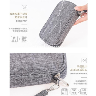 Túi đựng phụ kiện công nghệ đựng pin sạc dự phòng, điện thoại, cáp sạc usb, tai nghe có quai cầm, [Loại cao cấp - Màu Đen] Túi Đựng Phụ Kiện Công Nghệ Có Quai Cầm, Chống Nước - Hàng Chính Hãng dododios