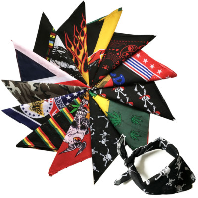 Bộ sưu tập khăn vuông cotton bandana turban XO Vintage BDN01 54x54cm - BDN01.8 Xanh đen