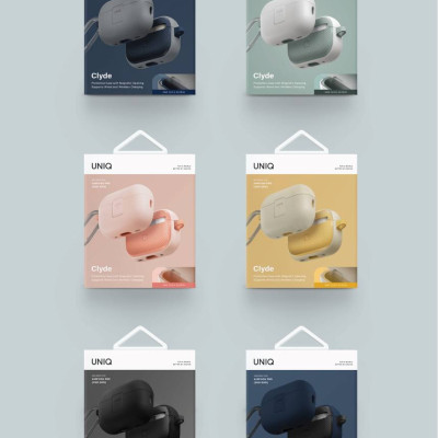 Bao Case Ốp UNIQ Clyde Có Khóa Chống Thất Lạc Rơi Tai Nghe cho Airpods Pro 2 - Hàng Chính Hãng