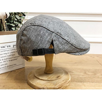 Mũ beret nam xuân hè vải linen cao cấp BHYHC02 Thoáng mát, thoải mái