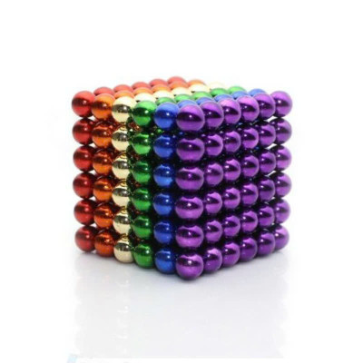 Hộp 216 Viên Bi Nam Châm Tròn Bucky Ball Mỗi Bi 5X5Mm 6 Màu Xếp Hình Vĩnh Cửu