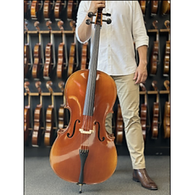 Đàn Cello Woim Saiger Full Size 4/4 Tặng Kèm Bao, Vỉ Kéo, Rosin, Khăn Nhung Lau Đàn.