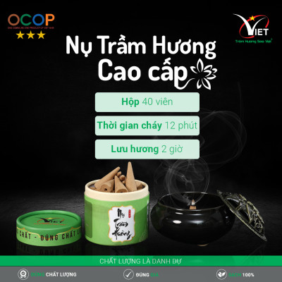 Nụ trầm hương cao cấp Sao Việt - tuổi trầm lâu - hương trầm nguyên bản