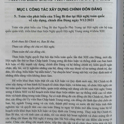 Sách Cẩm Nang Công Tác Đảng Ở Cơ Sở và Quy Định Mới về Kiểm Tra, Giám Sát, Kỷ Luật Đảng - V2534D