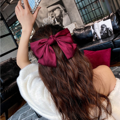 Kẹp tóc nơ Hàn Quốc bản to, kẹp nơ sau dễ thương cực đẹp KT13 với chất liệu vải cao cấp đường may tinh tế