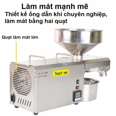 Máy ép dầu ăn thực vật chuyên nghiệp Nóng và Lạnh thương hiệu Mỹ Septree S8 - Công suất 1450W - Hàng nhập khẩu