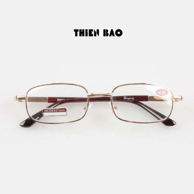 Kính lão thị, viễn thị trung niên tròng Thủy tinh chống xước KVN16  Nam nữ loại I hàng đẹp toàn viền vàng GOLD