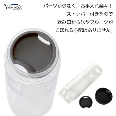 Bình nước nhựa Tritan Ecozen 500ml - Black Lid - Hàng Nội Địa Nhật Bản