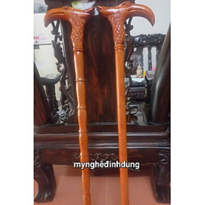 Gậy batong chống trơn trượt dành cho người già bằng gỗ hương đá dài 90x3cm 