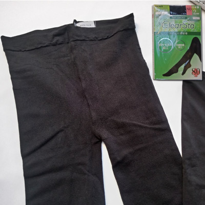 Set 2 Quần tất giữ nhiệt dày 80D CLEARSTA mẫu mới năm nay kháng khuẩn ngừa virus cực sạch của Nhật Bản