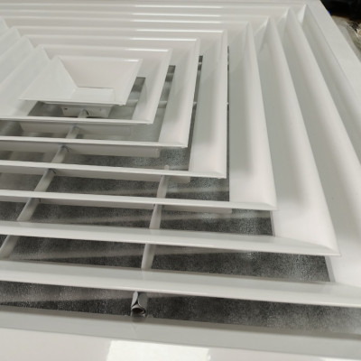 Cửa gió khuếch tán 400x400mm, miệng gió điều hòa, nan gió, chắn gió điều hòa
