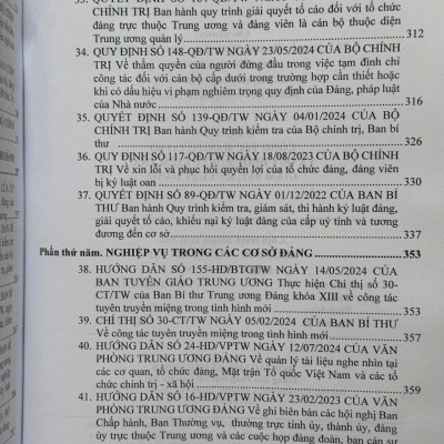 Sách Cẩm Nang Công Tác Đảng Ở Cơ Sở và Quy Định Mới về Kiểm Tra, Giám Sát, Kỷ Luật Đảng - V2534D