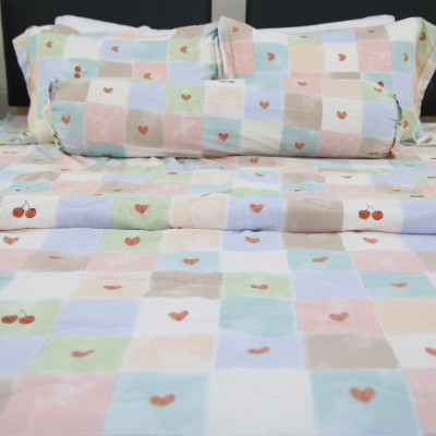 Bộ Ga 4 món Cotton Đũi Tatana mền mịn, thoáng mát 