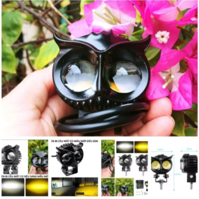 ĐÈN LED BI CẦU TRỢ SÁNG MẮT CÚ SIÊU SÁNG PHA TRẮNG CỐT VÀNG LẮP XE MÁY ÔTÔ