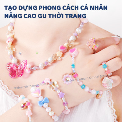 Vòng cổ vòng tay cho bé gái kèm charm lắc tay DIY Mideer Charm Bracelet Making Kit