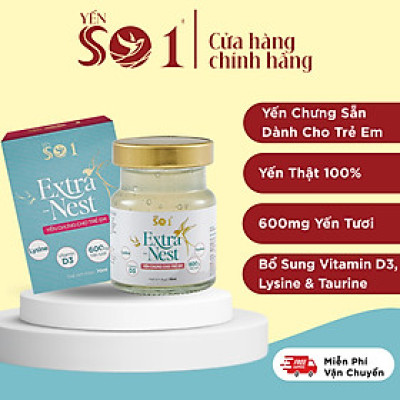 [Lọ 70ml] Yến Số 1 Chưng Sẵn Dành Cho Trẻ Em, Yến Tươi 600mg Yến Thật, Bổ Sung Vitamin D3