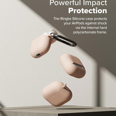 Vỏ ốp dành cho AirPods 4 RINGKE Silicone - Hàng Chính Hãng