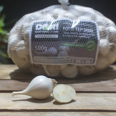 Đặc Sản Quảng Ngãi - Tỏi Lý Sơn Dori - Loại ít tép - Túi lưới 500g - Trồng tại đảo Lý Sơn