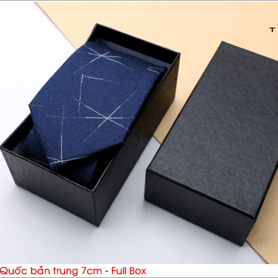 Cavat nam Hàn Quốc cao cấp, Cavat chú rể,MC, công sở bản trung 7cm - Tặng kèm hộp Full box
