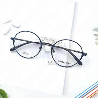 GỌNG KÍNH THỜI TRANG DÀNH CHO NỮ, PHOM TRÒN, CHẤT LIỆU TITANIUM, CHÍNH HÃNG CHALLENGER C22058