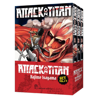 [Pre-order] Bộ Manga - Attack On Titan: Tập 1 - 3 (Bộ 3 Tập) - Tặng Kèm Card PVC + Card Shikishi