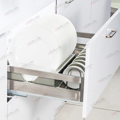 Giá đựng xoong nồi bát đĩa (Kệ bát đĩa Inox 304 thương hiệu Gerari hộp lắp thùng/cánh)