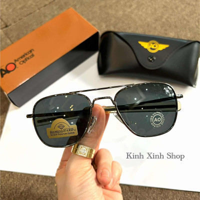 Kính râm nam Cơn Ao Mắt thủy tinh cường lực chống nắng thời trang phi công 